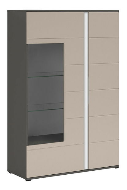 Vitrină Grant REG1W1D (Gri wolfram + popol)