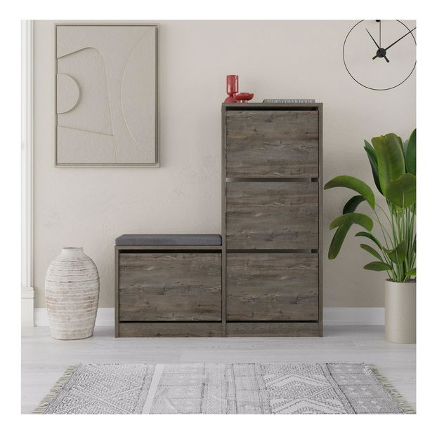 Skrinka na topánky Dora (tmavohnedá)