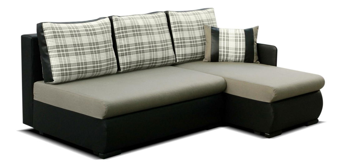 Rohová sedačka Asteria (sivá + čierna) (P)