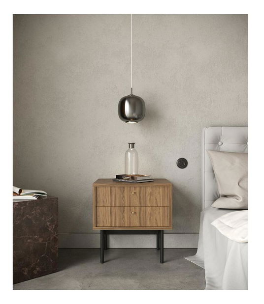 Noptieră Oscar O3 (nuc + negru)