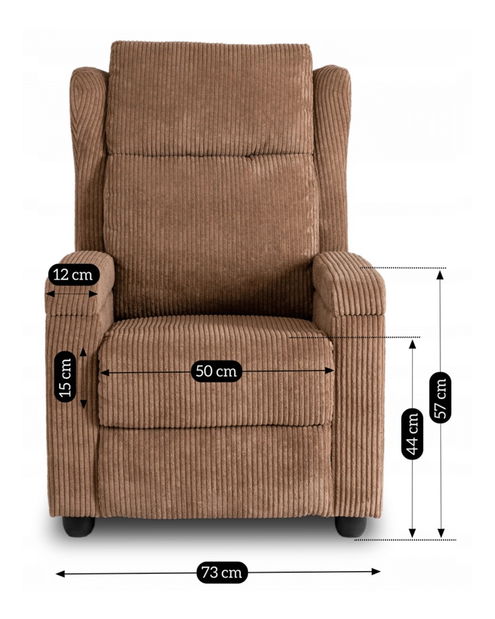 Fotoliu reglabil Suplicios (maro) 