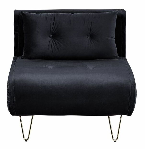 Fotoliu extensibil Vignette (negru) 