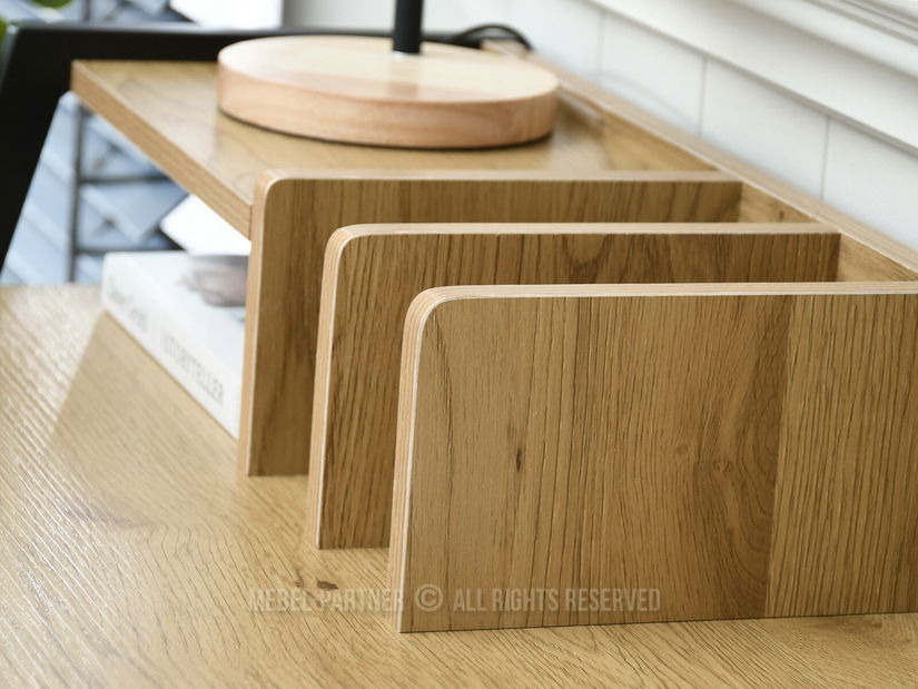 PC stol Rigielo (crni hrast + crna)