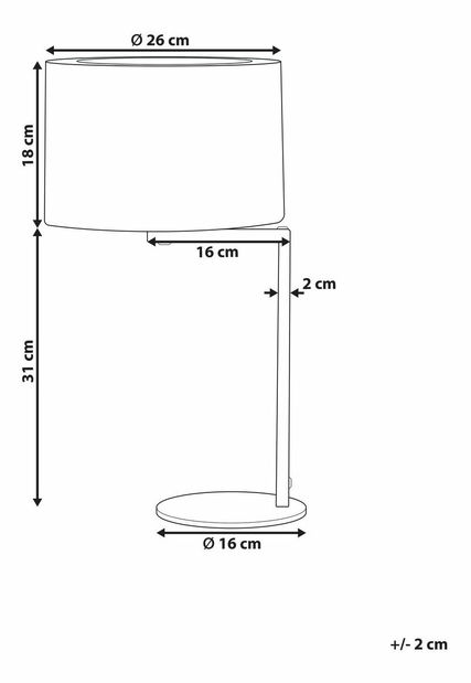 Stolná lampa Belen (čierna)
