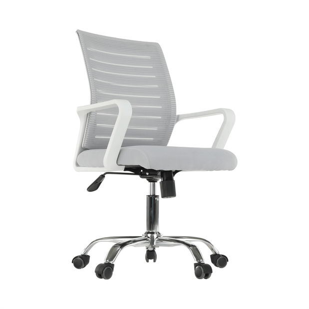 Fotoliu de birou Cerise (Alb + gri)