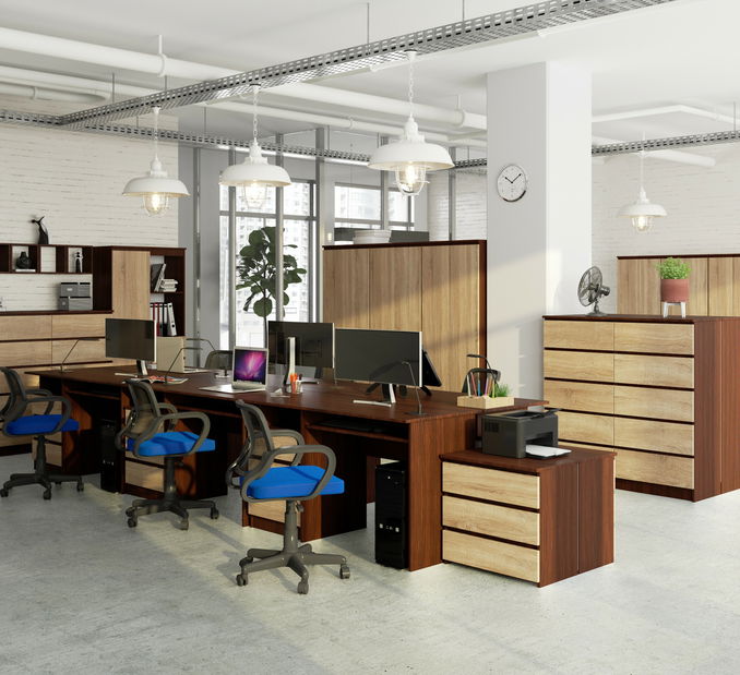 PC asztal Bronte (wenge + szonoma tölgy)