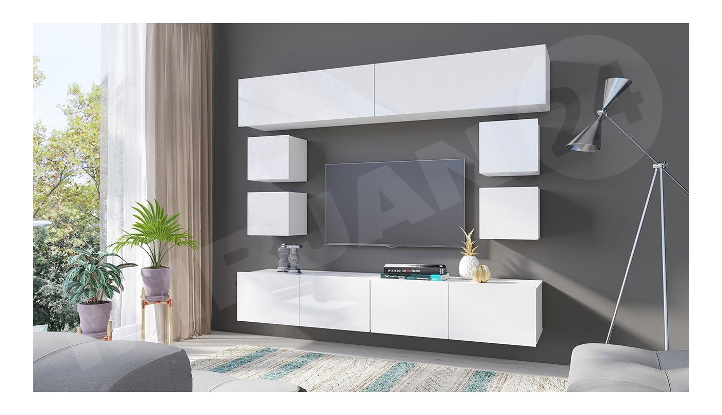 Nappali fal Badiani XVI (fehér + fehér fényes)