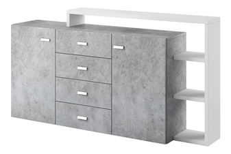 Comodă Bilsby Typ 27 (beton colorado + Alb)