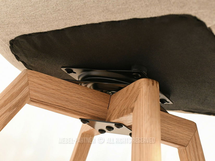 Stolica Doris (bež + hrast)