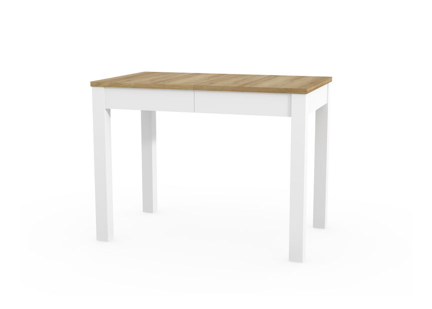 Masă de sufragerie Omega 03 (Stejar riviera + alb) (pentru 4-6 persoane)