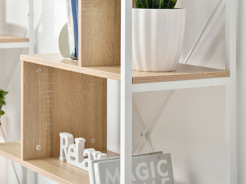 Raft Harp B (stejar + alb)