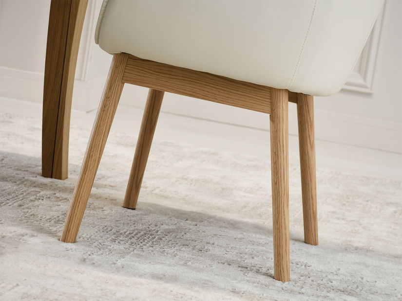 Jedálenská stolička Camisetas (krémová + dub)