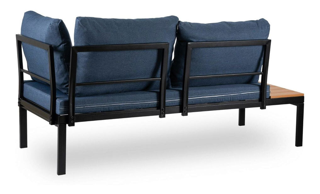 Záhradný set Necasario (námornícka modrá + čierna) (pre 4 osoby)