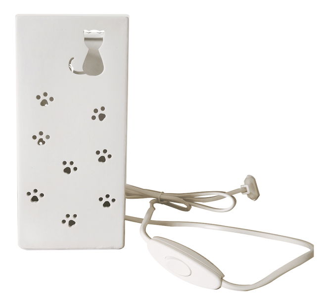 Stolná lampa mačky Brun (biela)