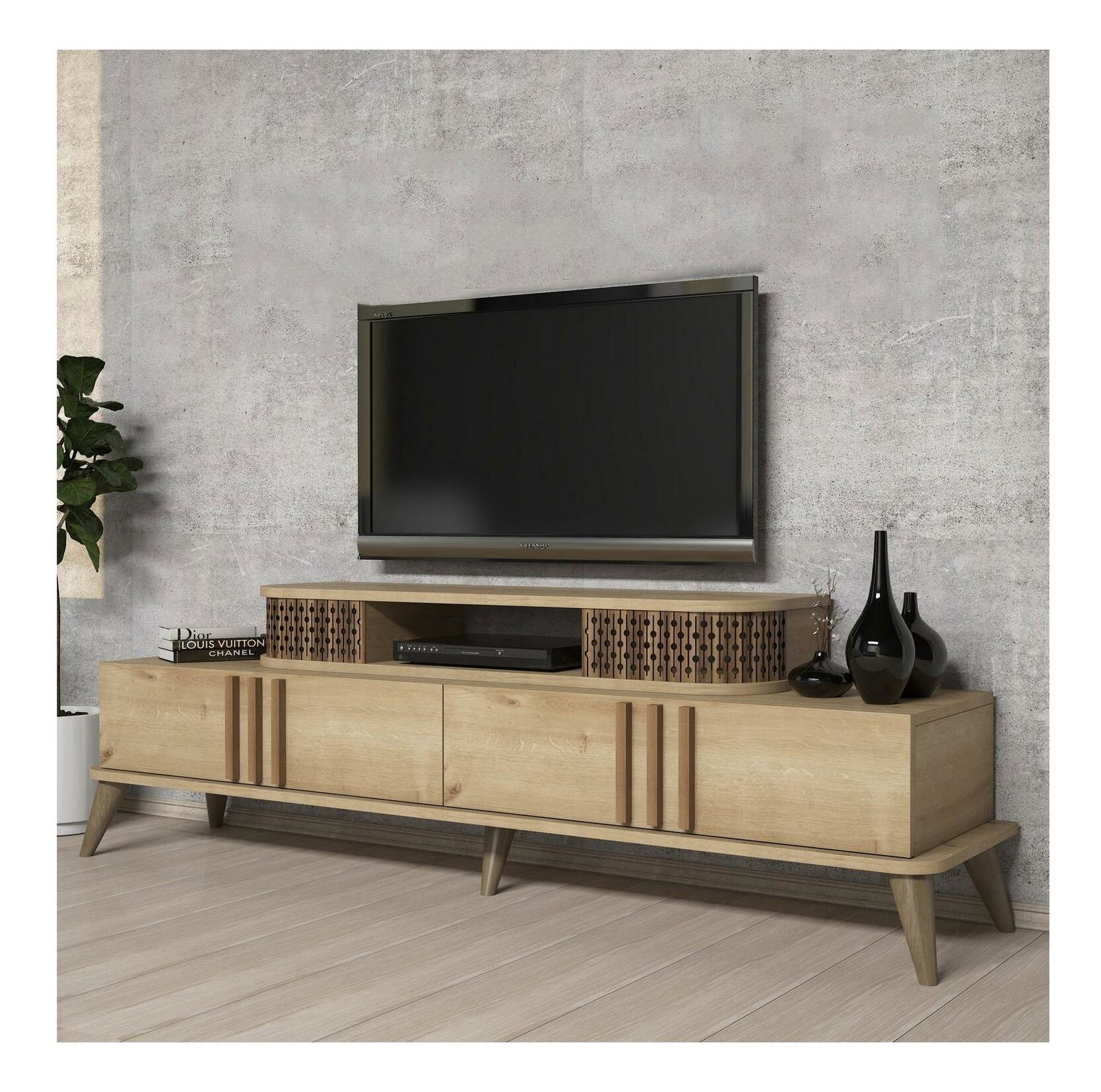 TV asztal/szekrény Lamele 3 (tölgy)