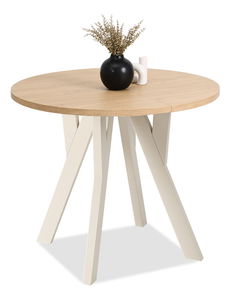 Jedálenský stôl Bulgaria (dub + krémová)