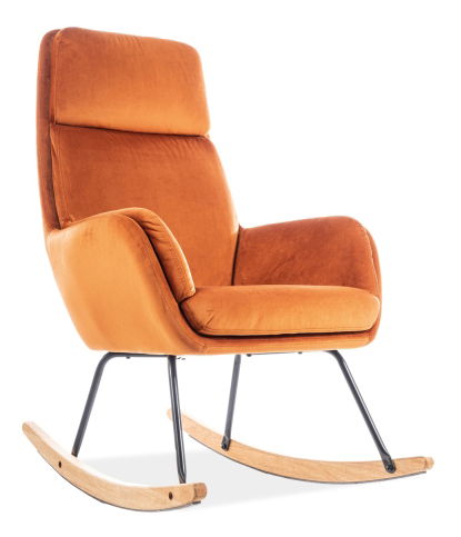 Hintafotel Humberto (narancssárga + természetes fa)