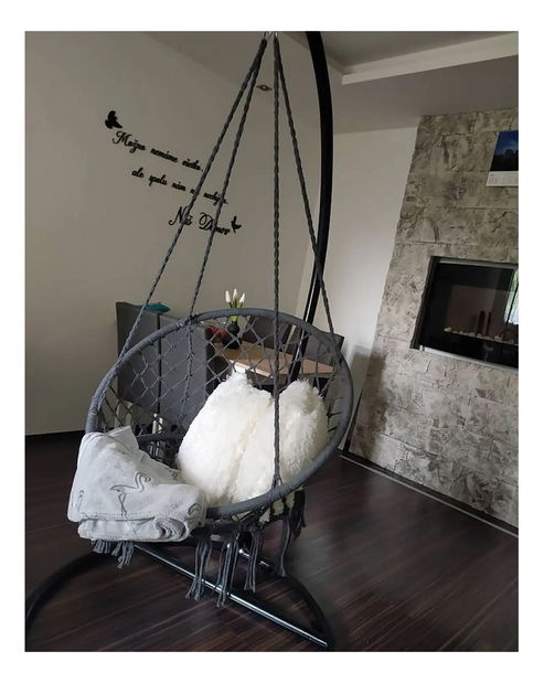 Felakasztható hintafotel Amarea (szürke)