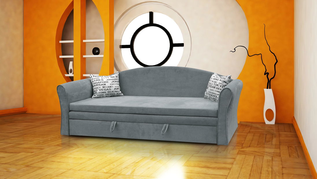 Pohovka trojsedačka Bala (sivá + vankúše London) *bazár