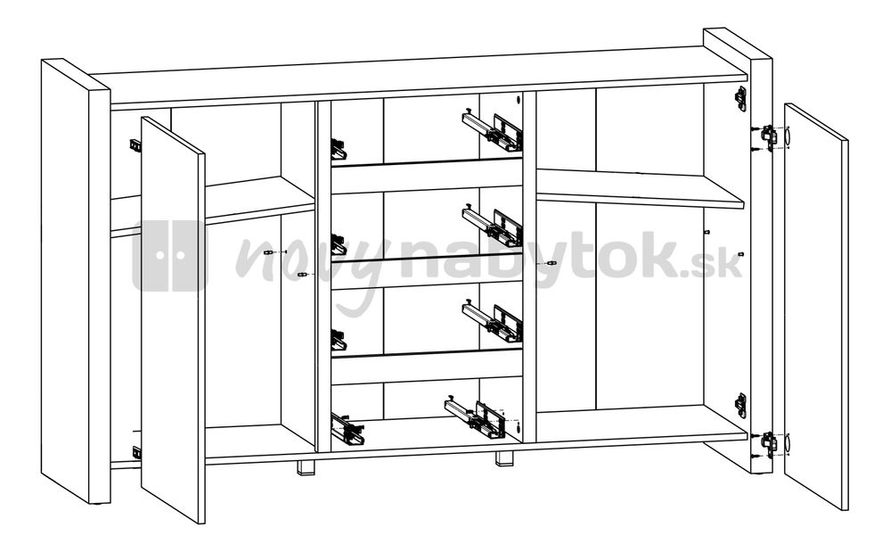 Komoda BRW Venom KOM2D4S