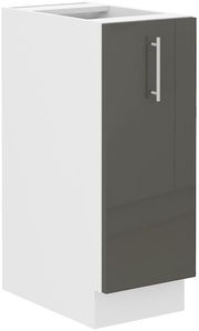 Dolná kuchynská skrinka Lavera 30 D CARGO BB (korpus: biela + front: lesk sivý)