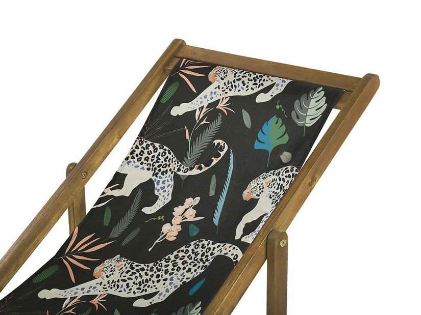 Set 2 ks záhradných lehátok s náhradnými poťahmi Antio (čierna)