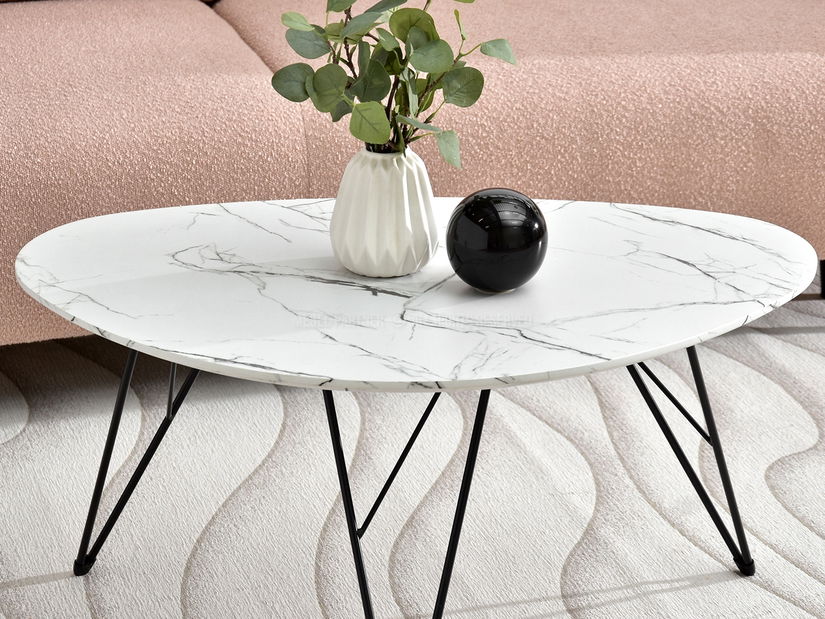 Dohányzóasztal Rave Xl (fehér + fekete)