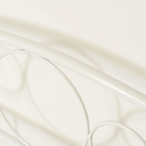 Pat metalic 120 cm Granjeros (alb) (cu somieră)