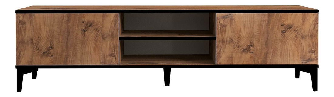 TV stolík/skrinka Sumapi (borovica atlantická + čierna) 