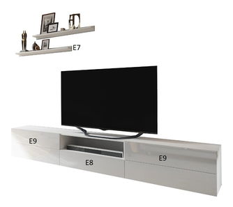 Obývacia stena Berny 28 (biela + biely lesk)