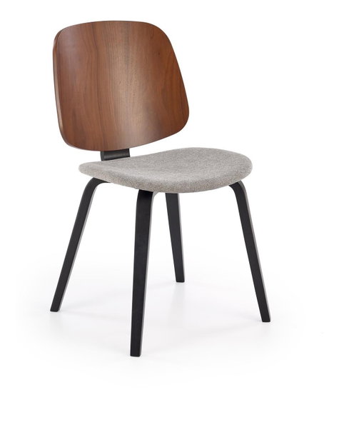 Scaun de sufragerie Mackakere (nuc + gri + negru)