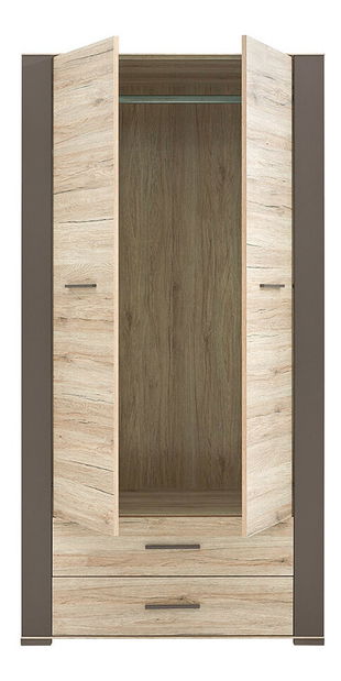 Šatníková skriňa BRW Rosti SZF2D2S