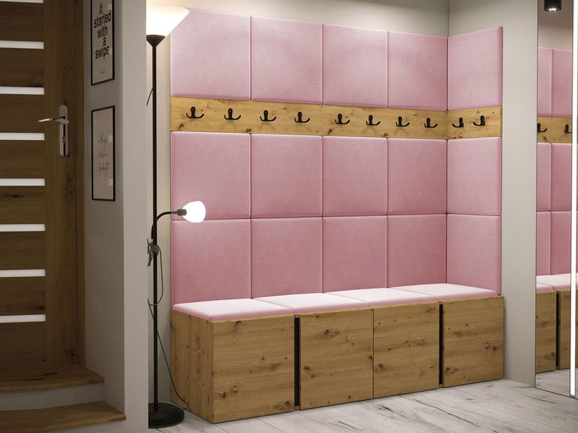 Mobilier hol Tovenaz II (stejar artisan + negru)