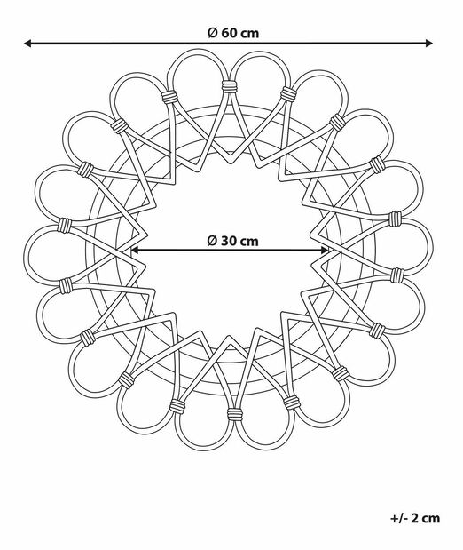 Nástenné zrkadlo Bjorn (čierna)
