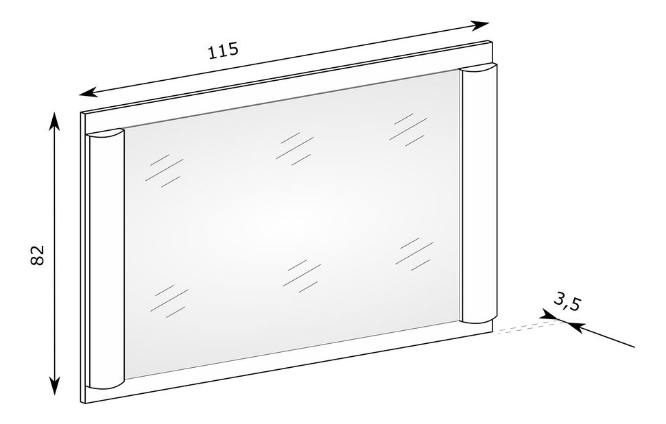 Zrkadlo Douglas 09 (dub sonoma)