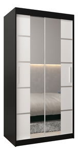 Dulap de haine 120 cm Verika 4 120 (negru + alb)