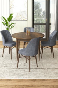 Set dining Roxie (nuc baroc + fumuriu) (pentru 4 persoane)