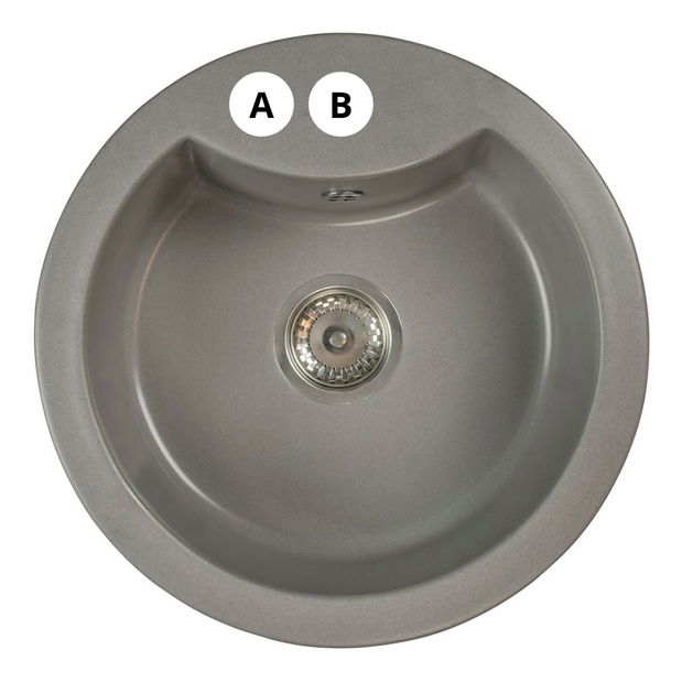 Kuhinjski sudoper Mellusa (bijela) (sa 2 otvora za bateriju)