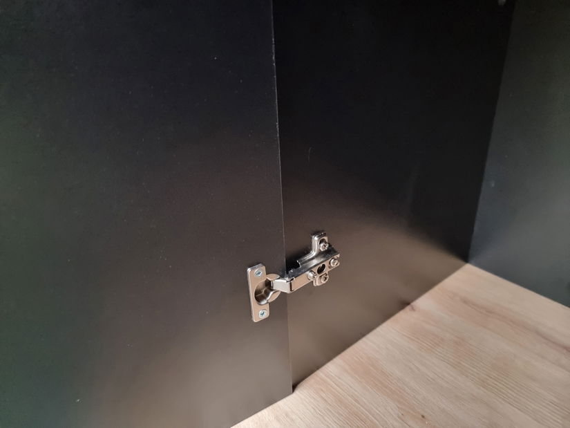 Blagovaonski stol Schultz (hrast artisan + crna) (za 4 do 8 osoba)