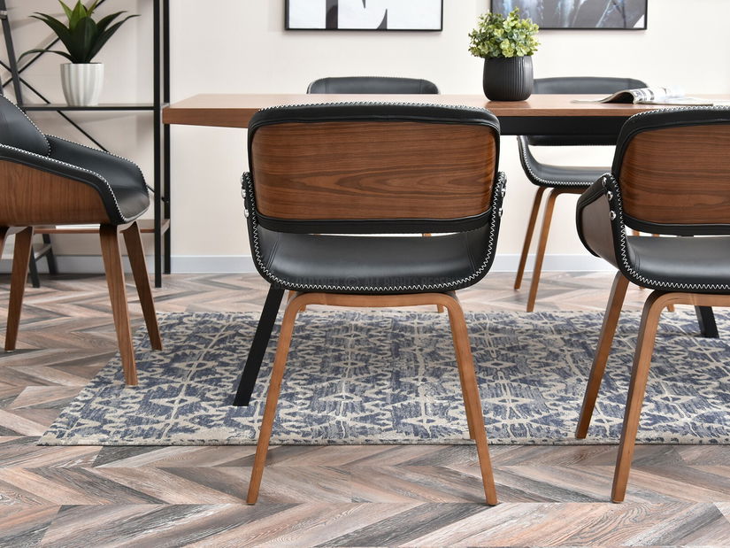 Stolička Noughat (orech tmavý + chrómová)