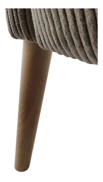 Relaxačné kreslo Alana (sivobéžová + buk) 