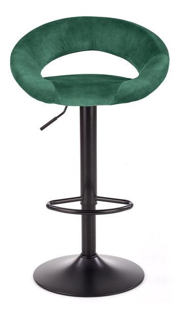 Scaun tip bar Herlinda (verde închis + negru)