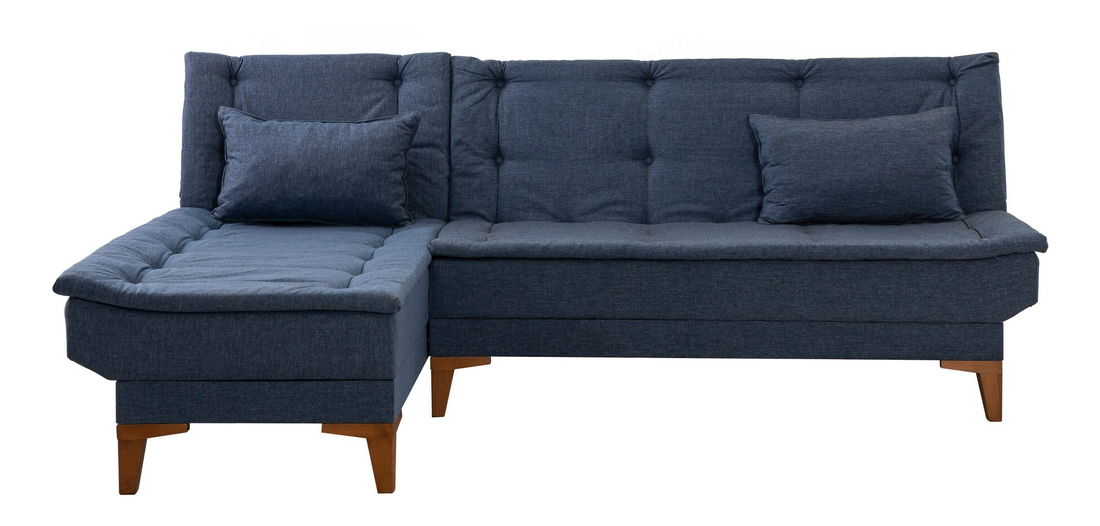 Rohová sedacia súprava Santic (tmavomodrá)