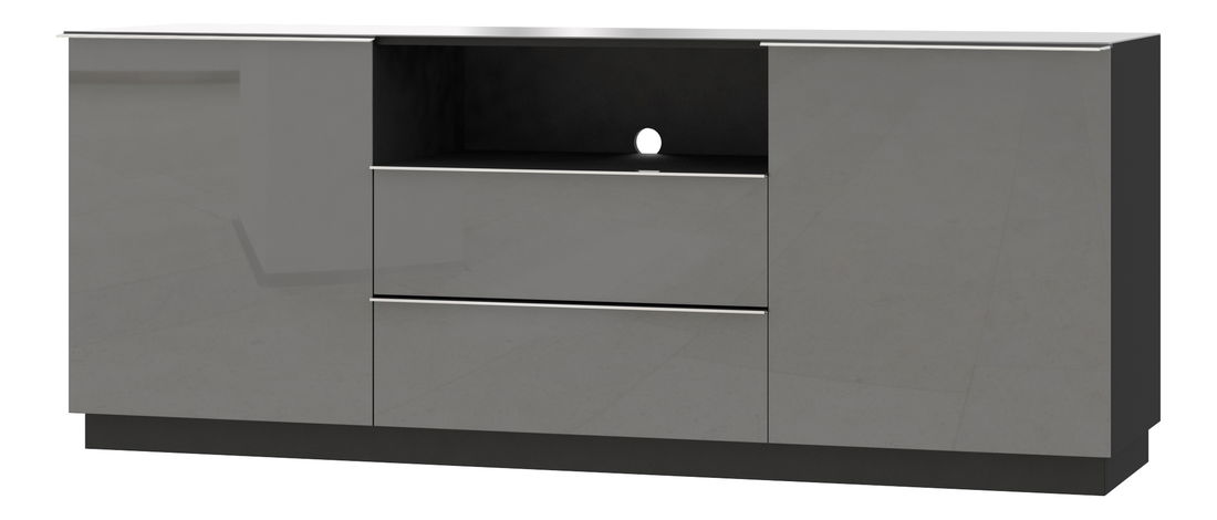 Zidna vitrina Henry Tip 25 (siva + visoki sivi sjaj) *rasprodaja