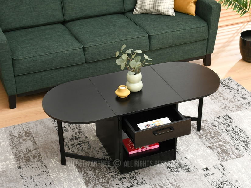 Măsuță de cafea Espana (lemn negru + negru)