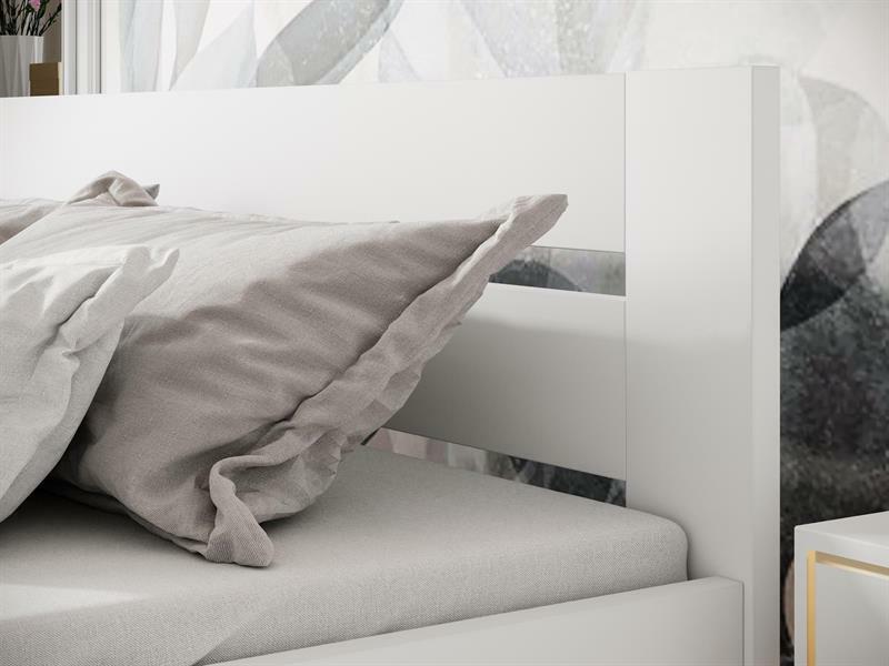 Manželská posteľ 160 cm Matilly 160 (bez matraca) (biela)