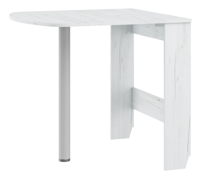 Blagovaonski stol na razvlačenje Elston 6 (craft bijeli) (za 2 osobe)