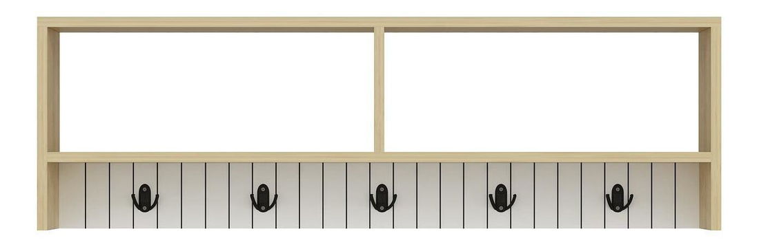 Akasztós panel Vabite 3 (fehér + zafír tölgy) 