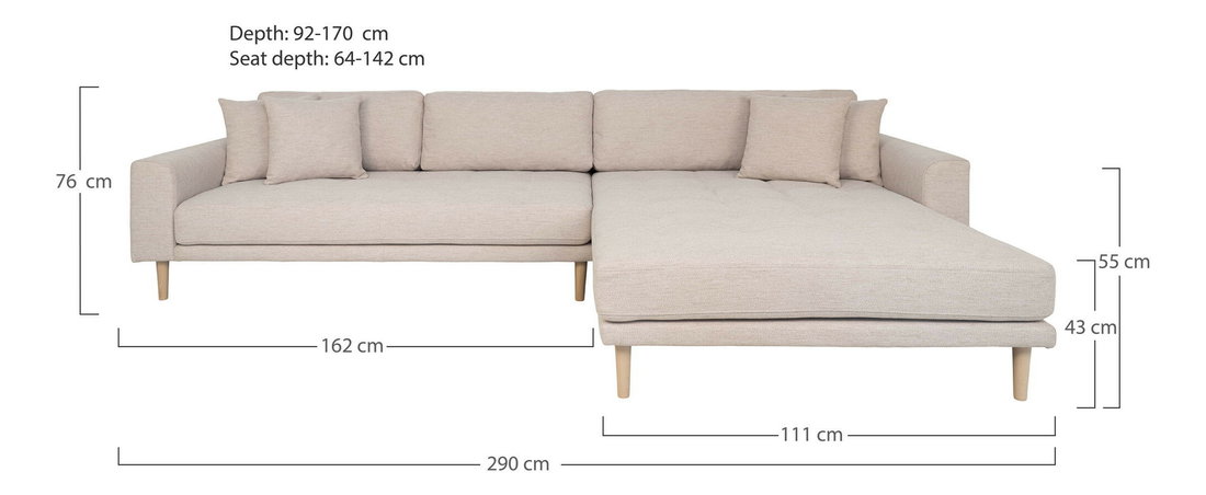 Rohová sedacia súprava (P) Lvaveriaora (piesková)