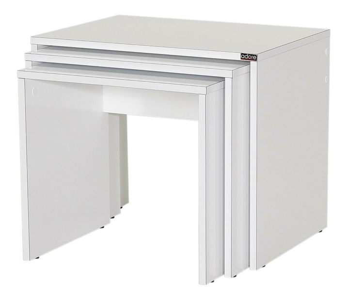 Set 3buc. măsuțe cafea Losuku 2 (alb) 